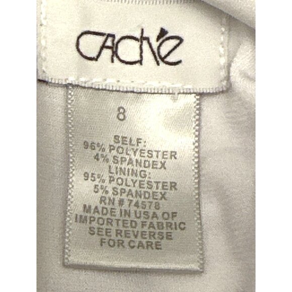 Cache Halter Dress Size 8 Blue Floral Print Polyester Spandex - Picture 5 of 11